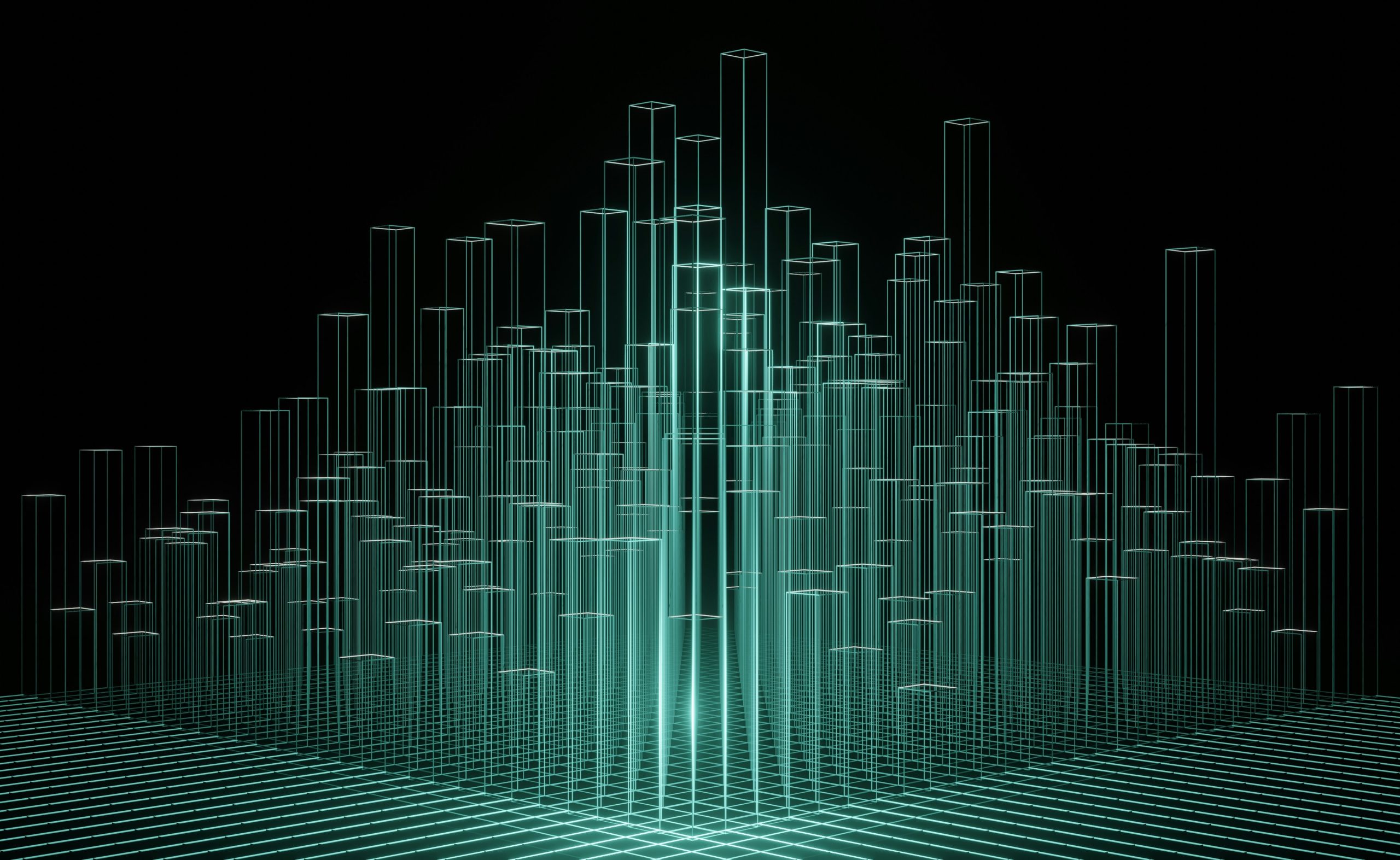 an abstract image of a city made up of lines. by Conny Schneider on Unsplash