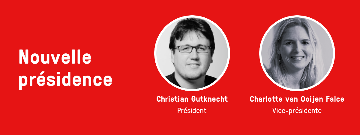 Nouvelle présidence: Christian Gutknecht, Charlotte van Ooijen Falce