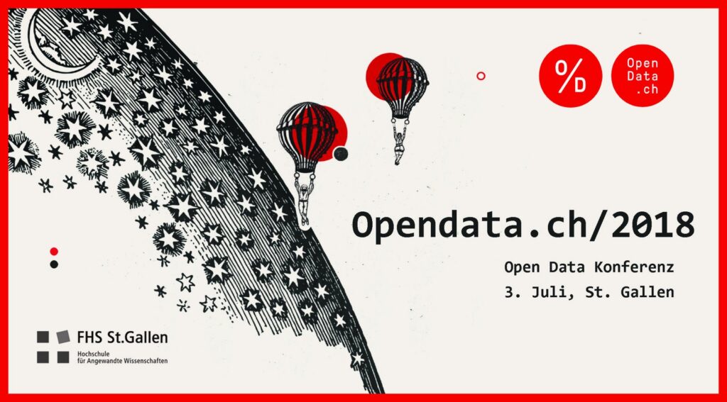 Ankündigungsbild von opendata.ch für «Opendata.ch/2018 Konferenz»