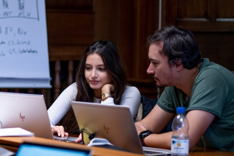 Two participants at work