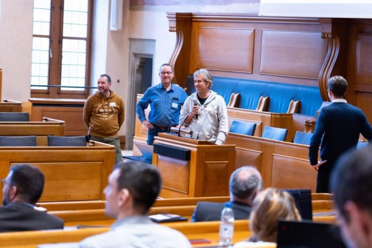 Final presentation to the audience in the council chamber