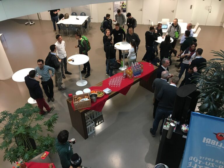 Forming teams in the foyer