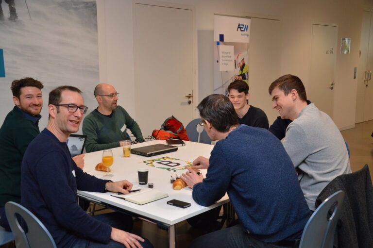 A team at its table
