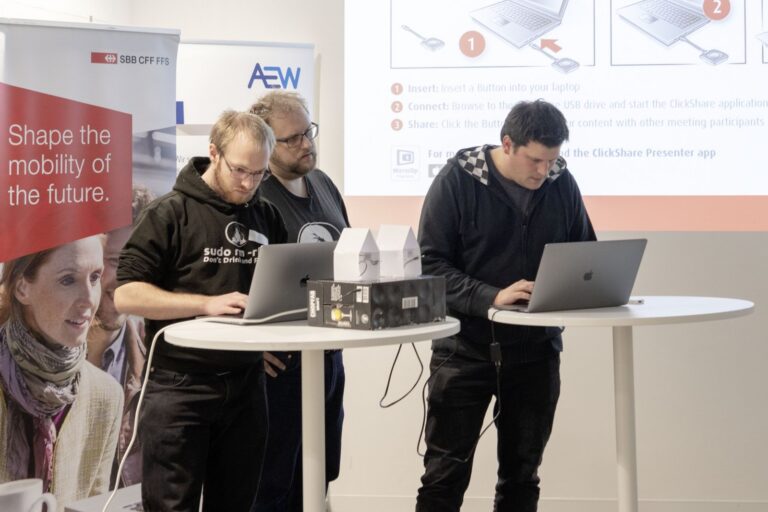 A demo at the final presentations