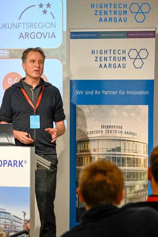 Day 1: Peter Morf (Hightech Zentrum Aargau) welcomes the participants
