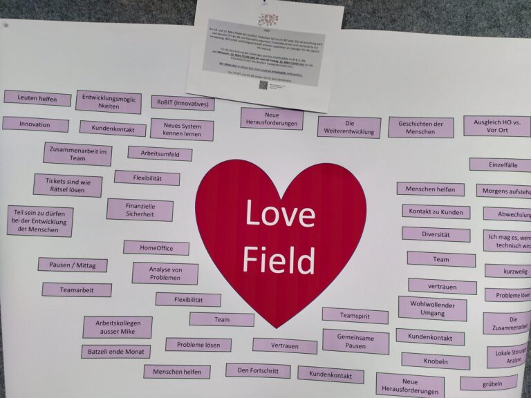 «Love Field» an der Wand der Hack Zone