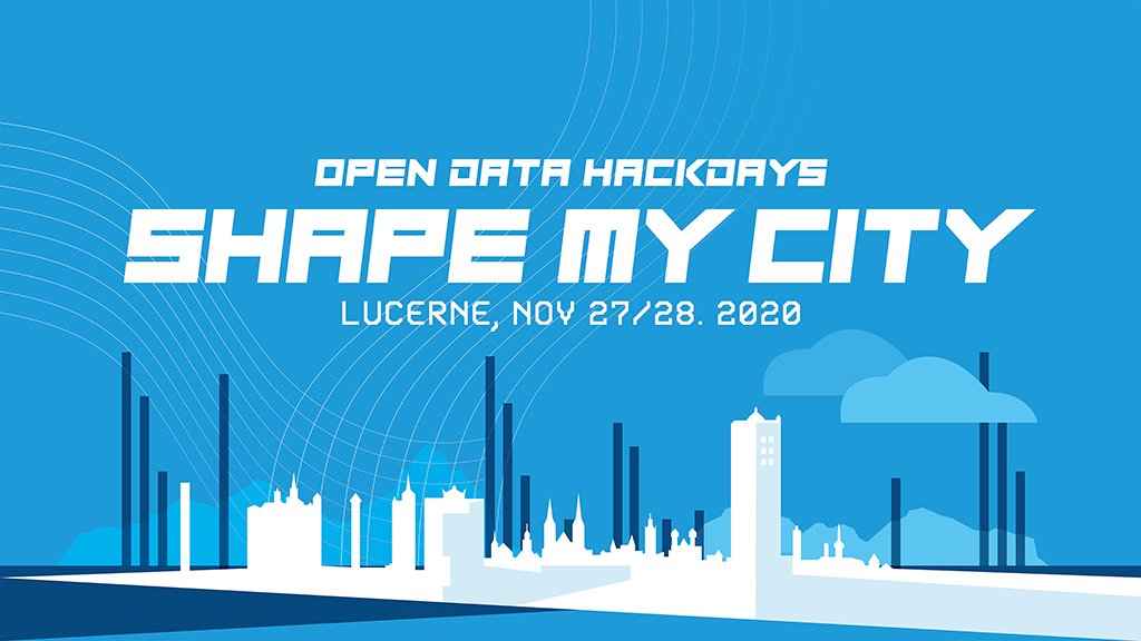 Ankündigungsbild von opendata.ch für «Shape my City Hackdays»