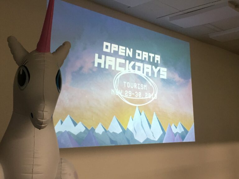 «Open Data Hackdays – Tourism» on screen