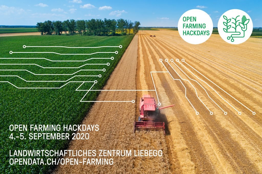 Ankündigungsbild von opendata.ch für «Open Farming Hackdays»