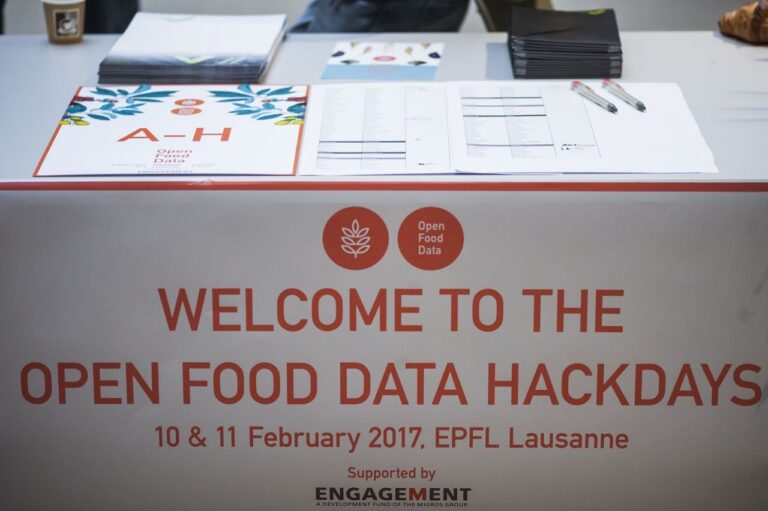 Willkommen an den Open Food Data Hackdays an der EPFL in Lausanne
