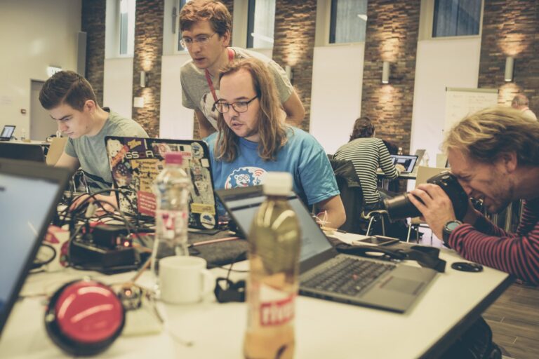 The «Push the Button» team with its button