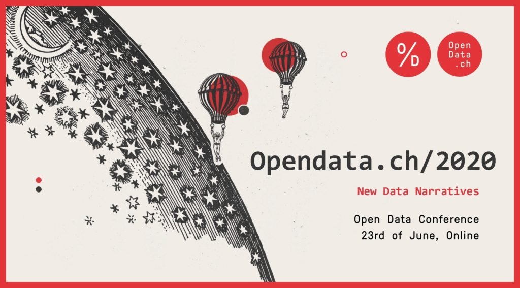 Ankündigungsbild von opendata.ch für «Opendata.ch/2020 Forum – New Data Narratives»