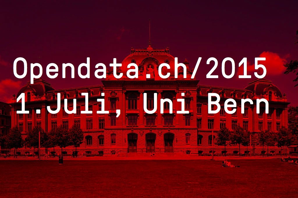 Ankündigungsbild von opendata.ch für «Opendata.ch/2015 Konferenz»