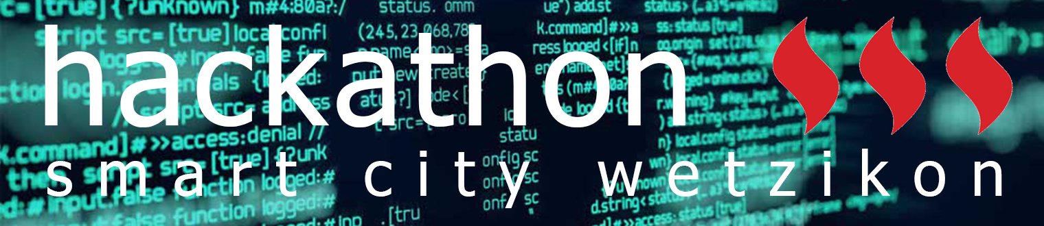 Ankündigungsbild von opendata.ch für «Smart City Hackathon – Wetzikon»