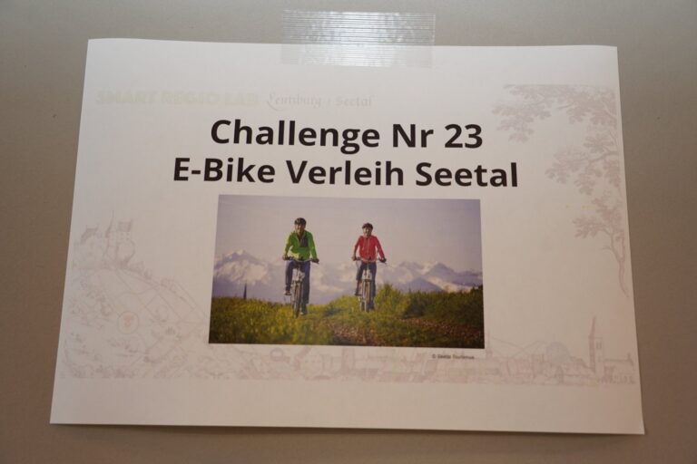 Poster of challenge no. 23 – e-bike rental Seetal