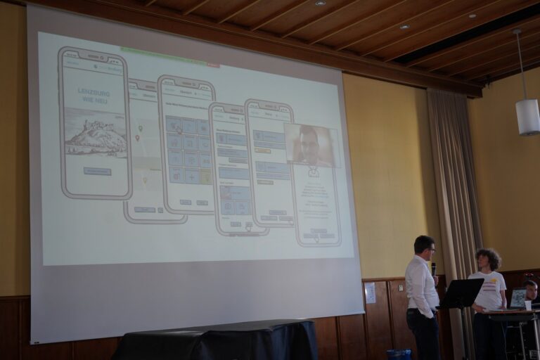 An app presented on screen