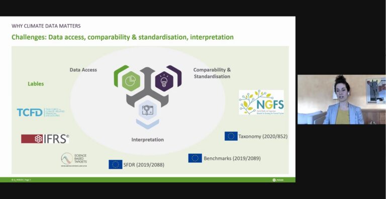 Regula Hess: access, comparability and interpretation of climate data in finance